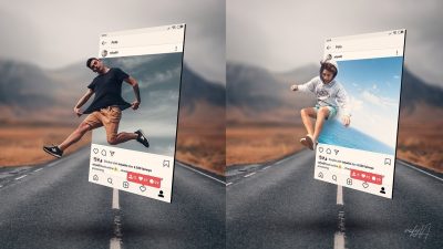 Instagram 3D弹出照片效果Photoshop教程-联萌后期
