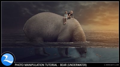 水下熊超现实操作photoshop教程-国外ps教程