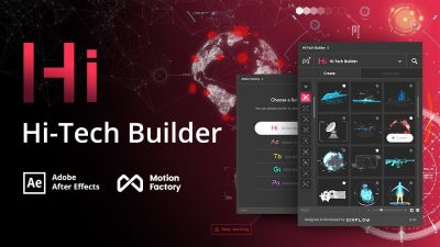 AE扩展Motion Factory的HUD科幻素材HI-Tech builder包的下载与介绍