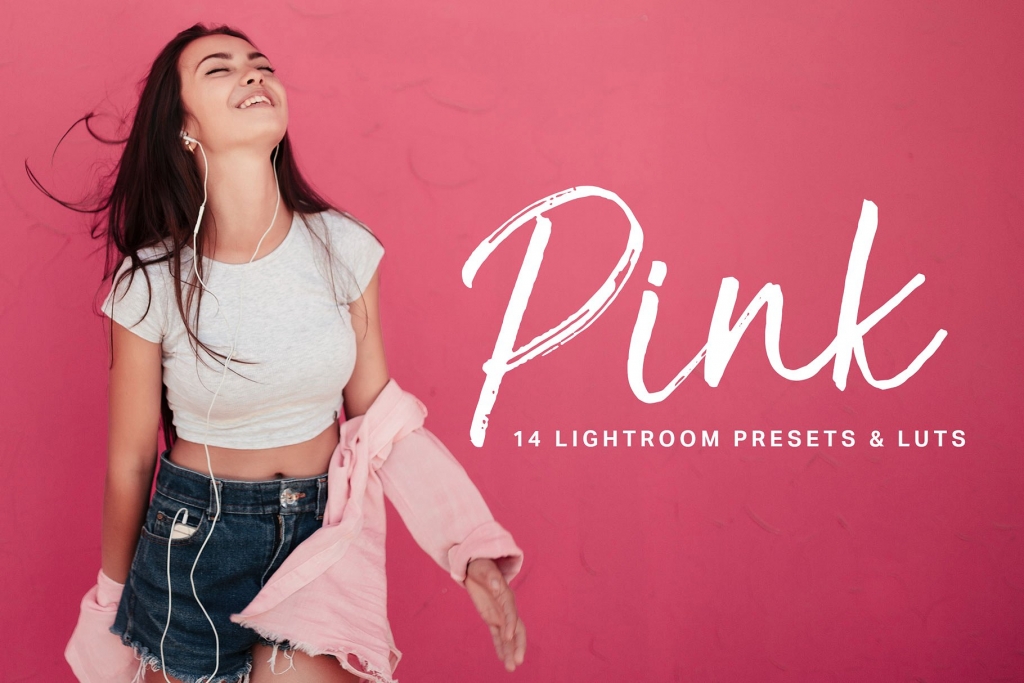 粉色艺术照效果Lightroom预设 Pink Lightroom Presets and LUTs-联萌后期商店果子坤⎛⎝sockite⎠⎞