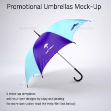 雨伞广告设计样机展示模板